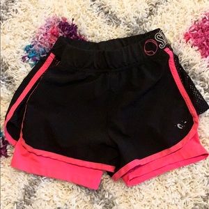 black softball shorts